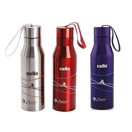 Cello Refresh Thermos In Acciaio Inox 900 Ml - Doppia Parete, Mantiene Caldo/Freddo, Anti-perdite, Colore Blu